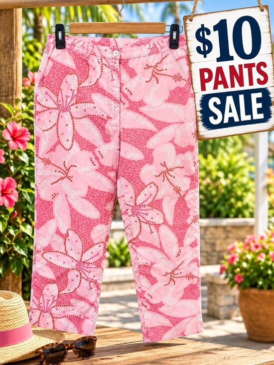 Lilly Pulitzer Pants - LILLY PULITZER Hawiian Vibe Cropped Pants